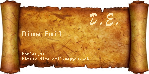 Dima Emil névjegykártya